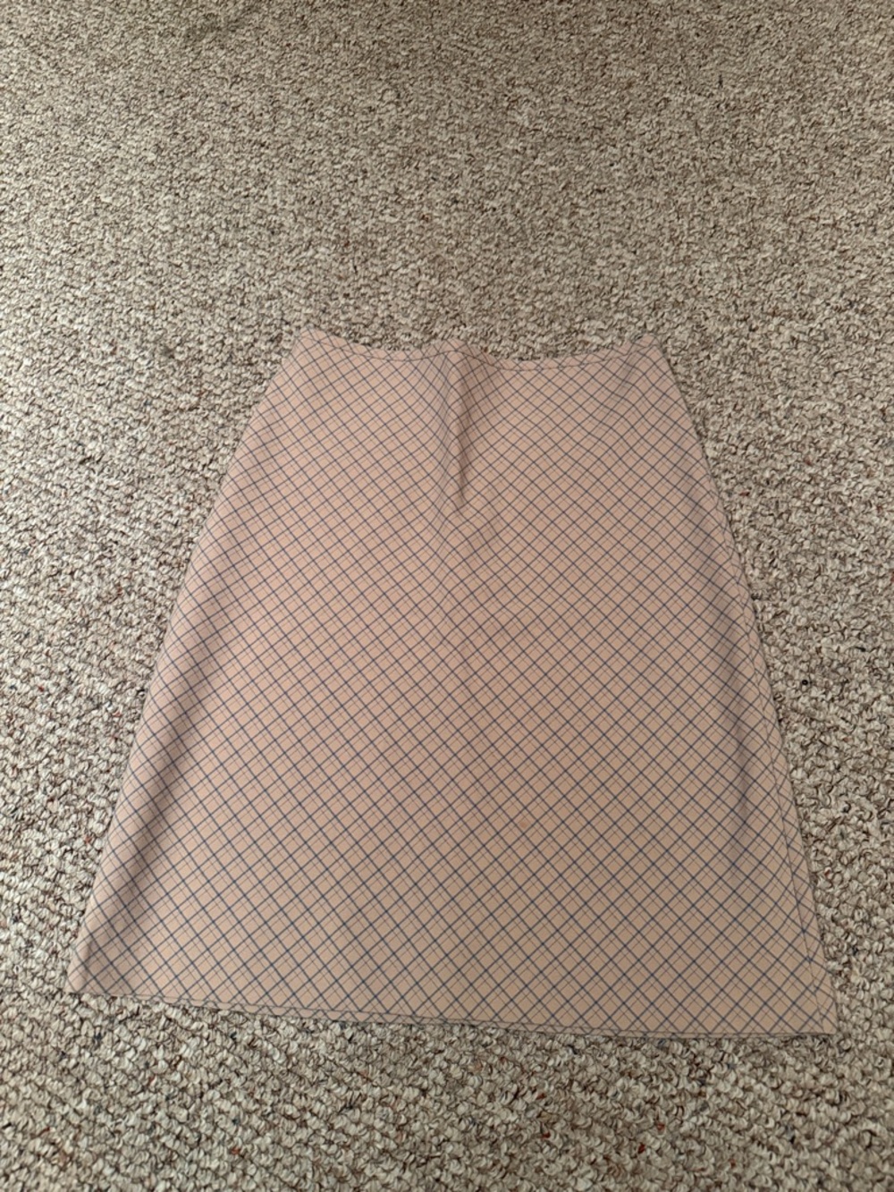Pink Diamond-Grid A-Line Skirt